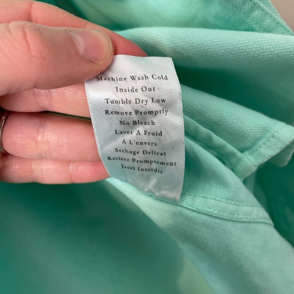 Frank & Eileen EILEEN Shirt Famous Denim Relaxed Button-Up Size XS Seafoam Green - Picture 8 of 11